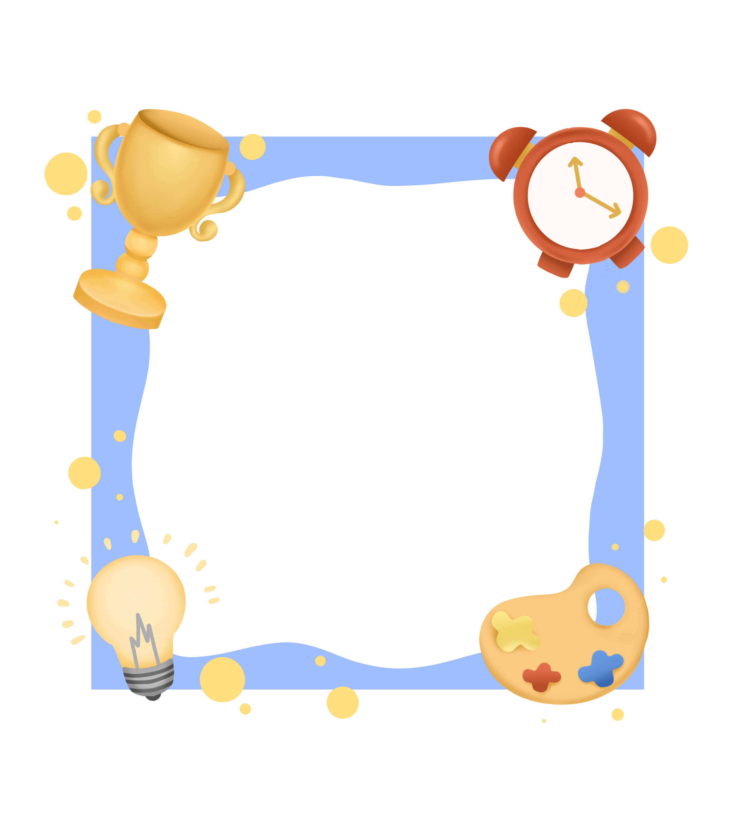 卡通叫教学边框元素