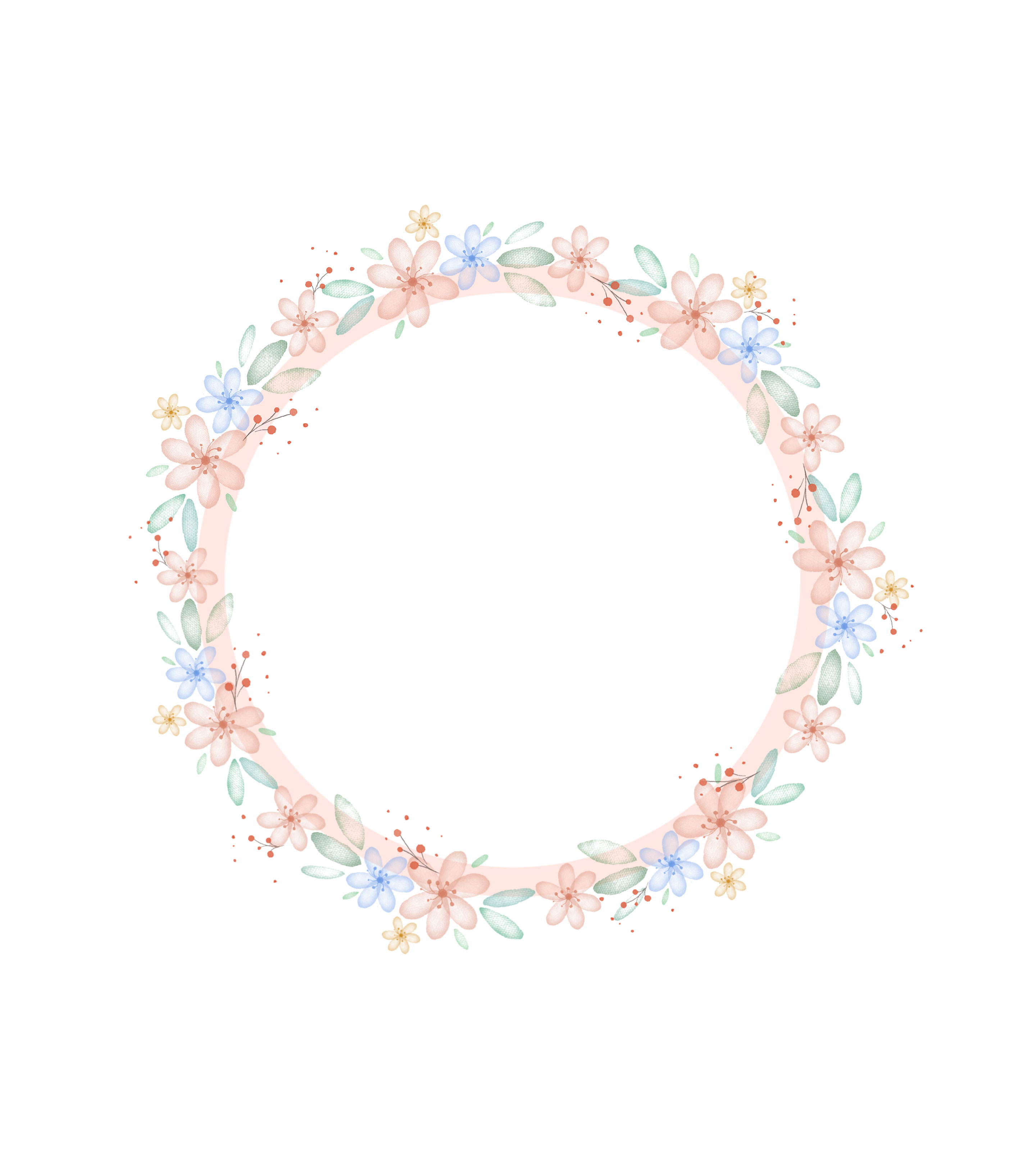 清新花朵边框元素