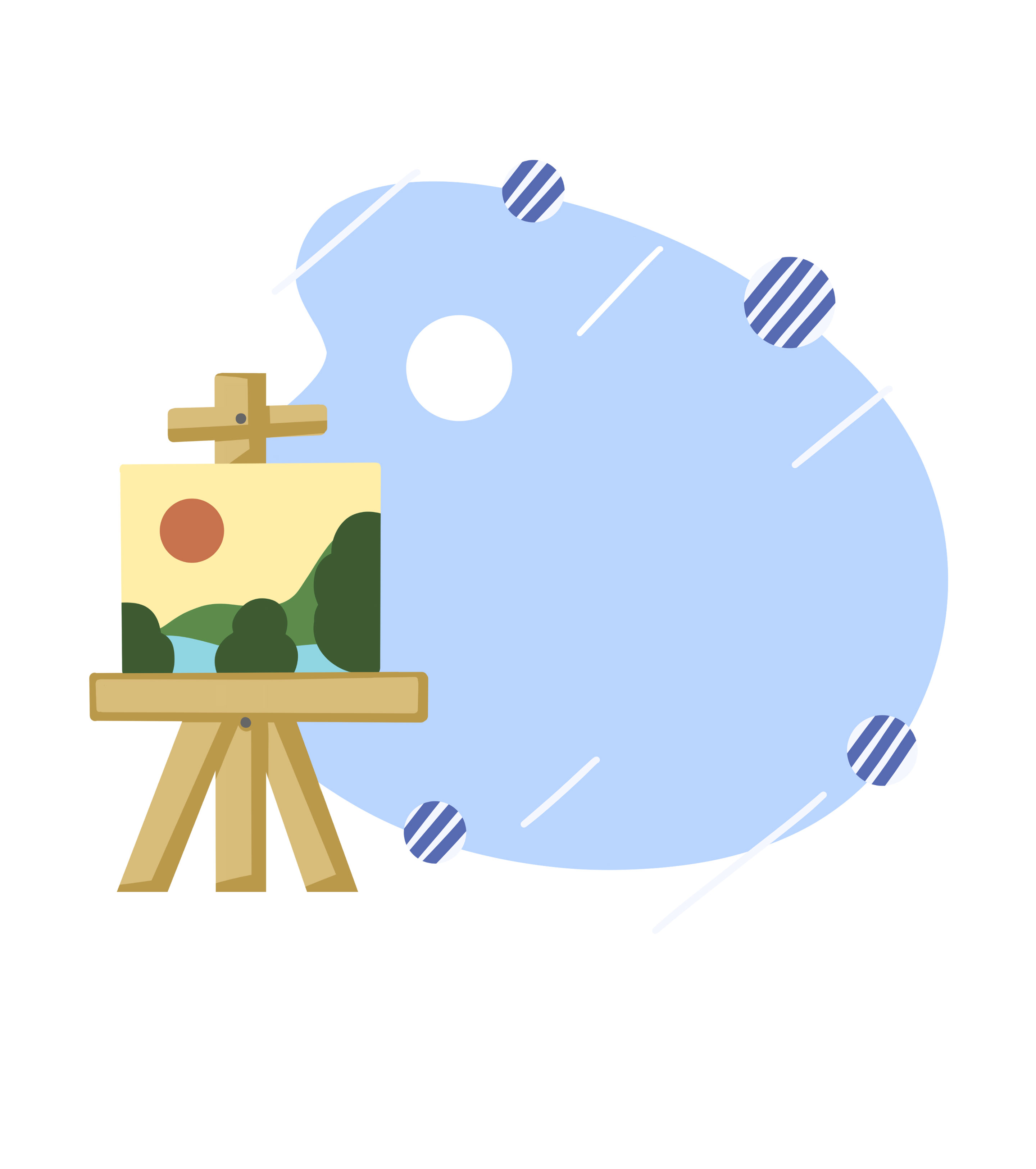 画板调色盘边框元素