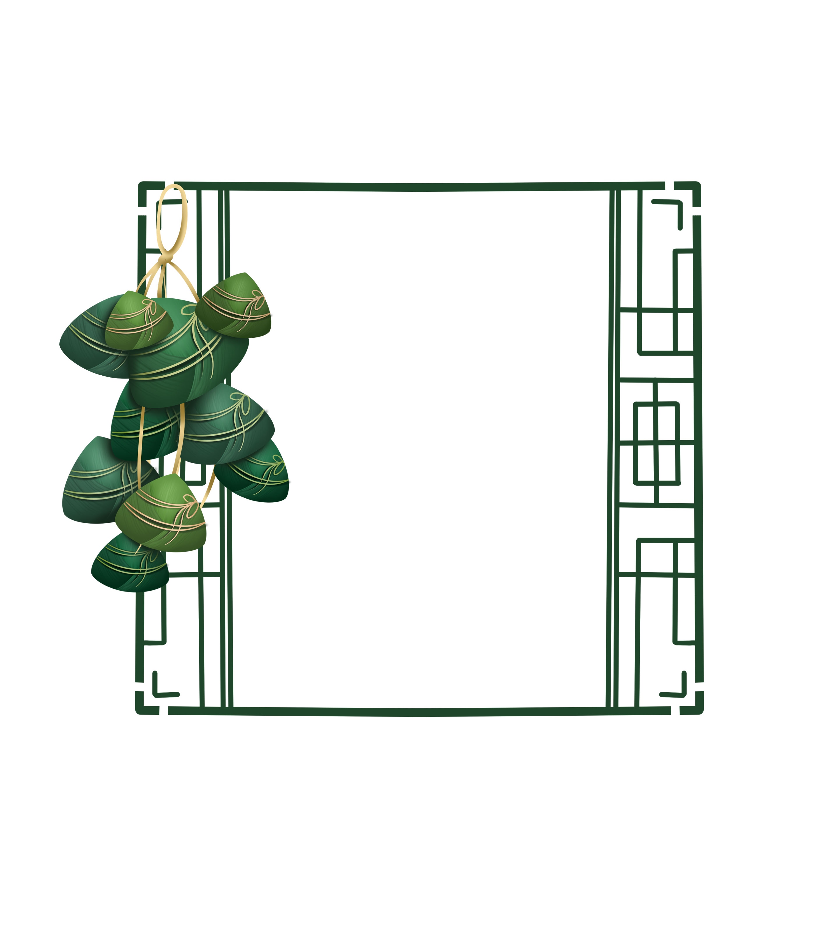 端午节粽子边框元素