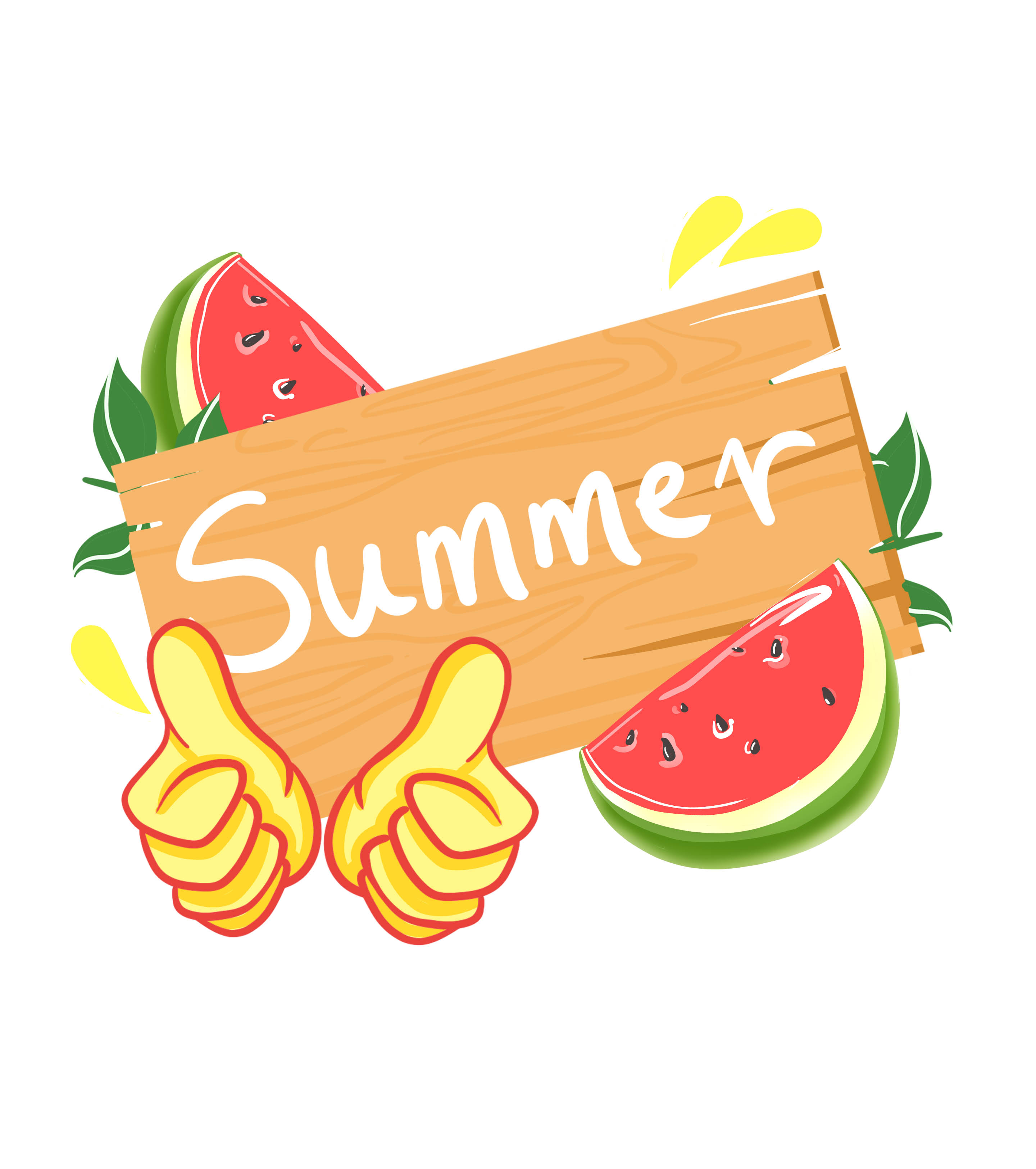 夏日西瓜清凉元素