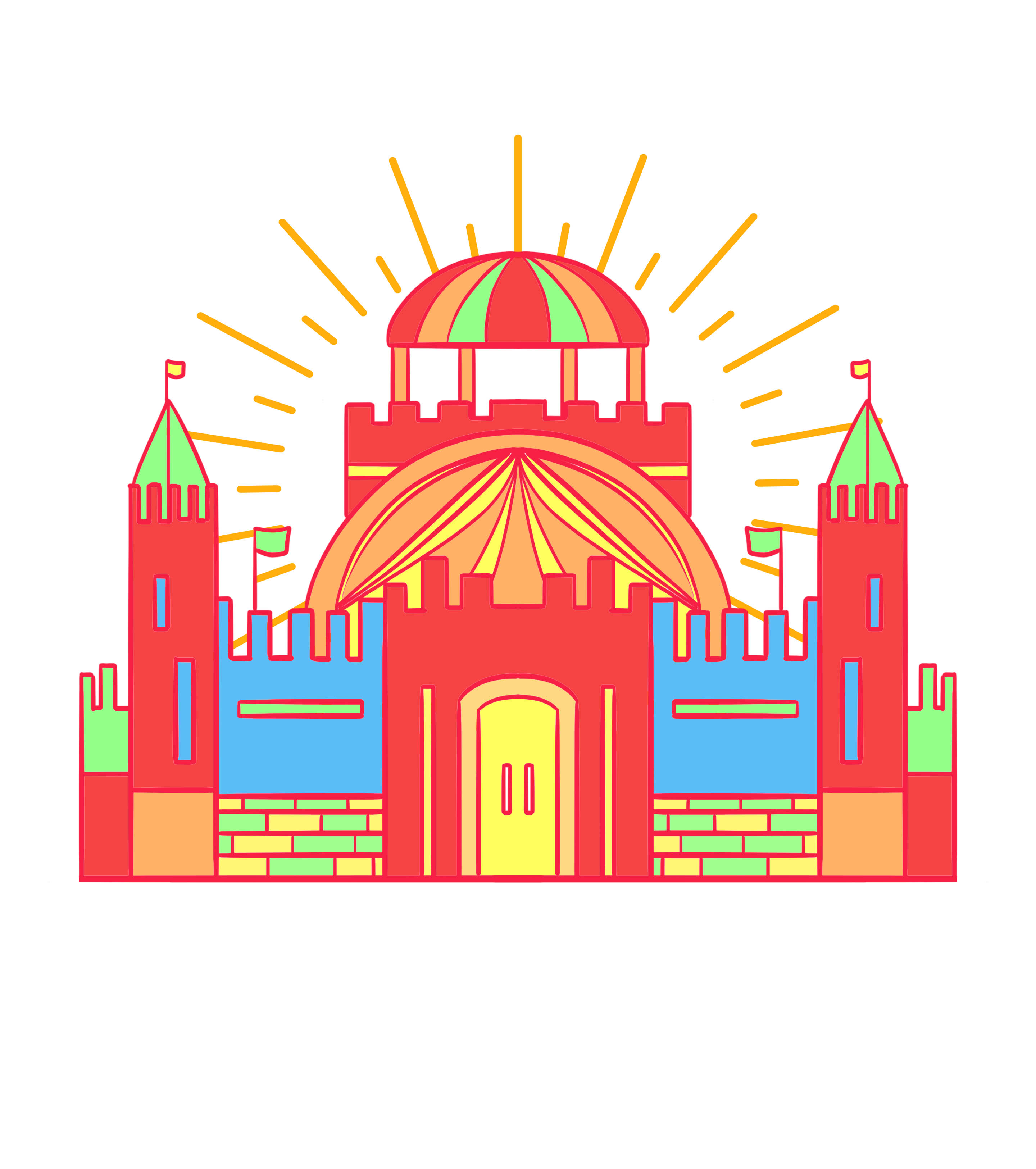 城堡游乐园卡通元素