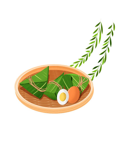 端午节粽子鸡蛋元素