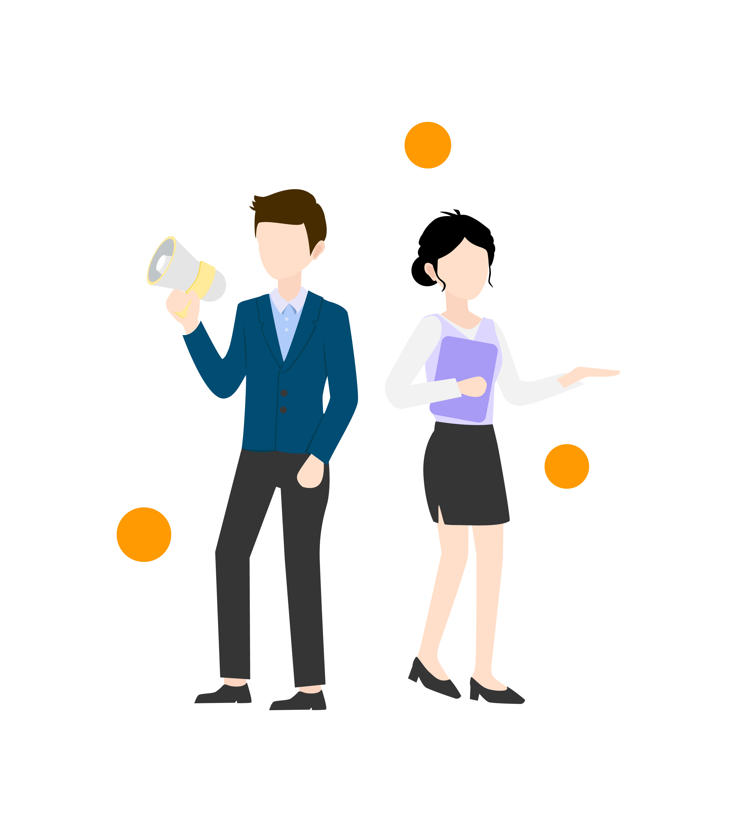 商务男女宣传办公