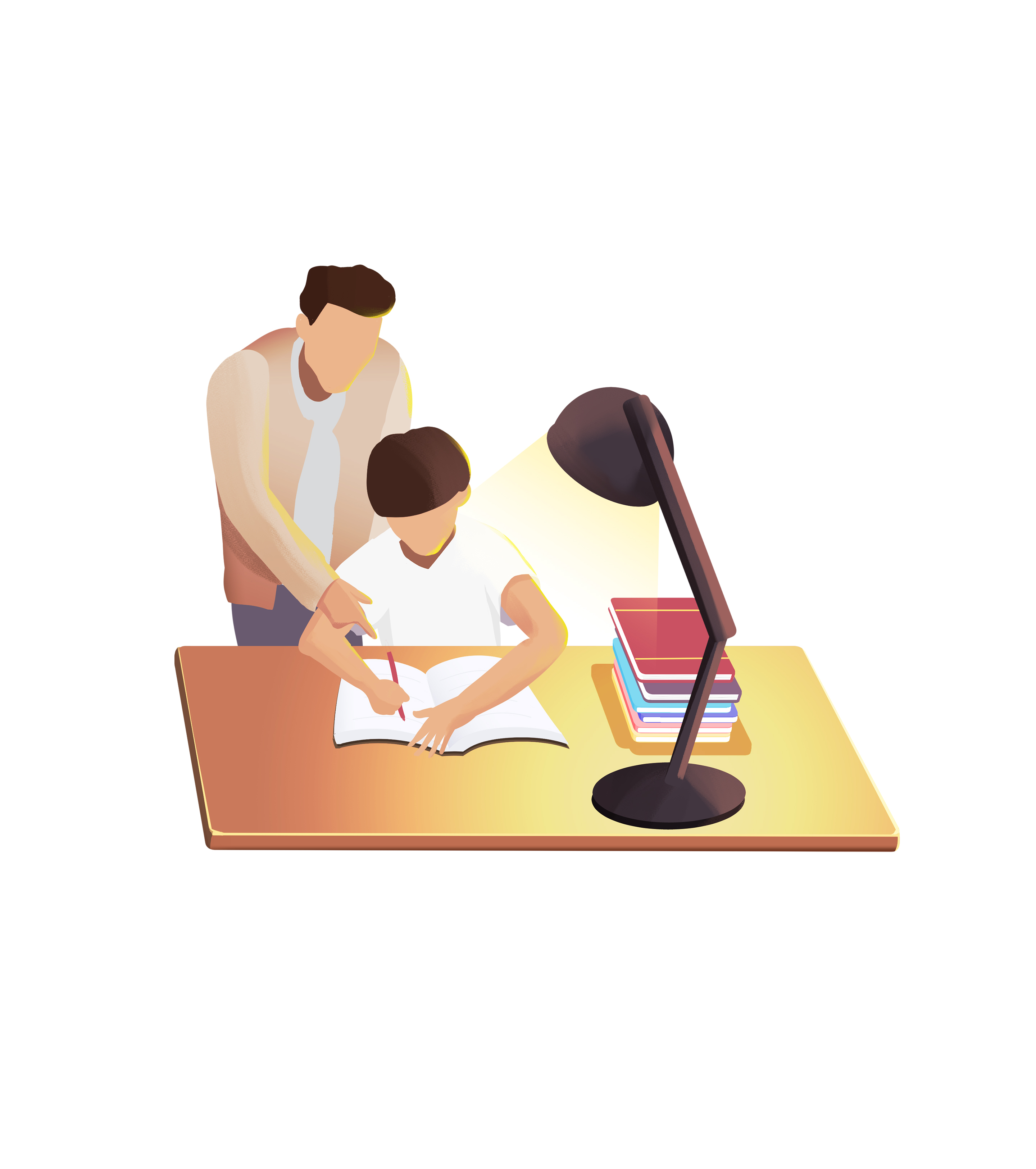 父亲节父子学习元素