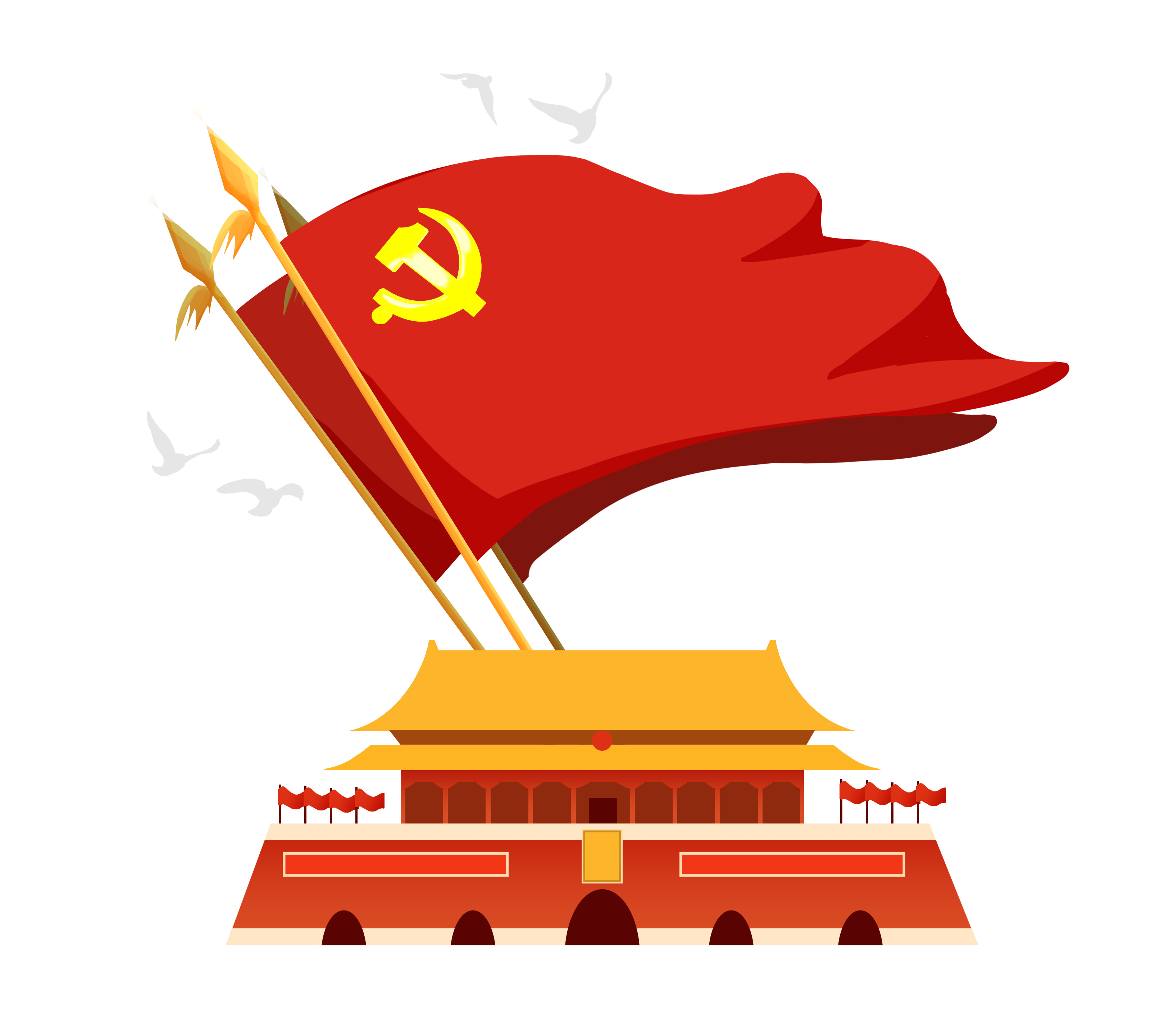 天安门国旗党政元素