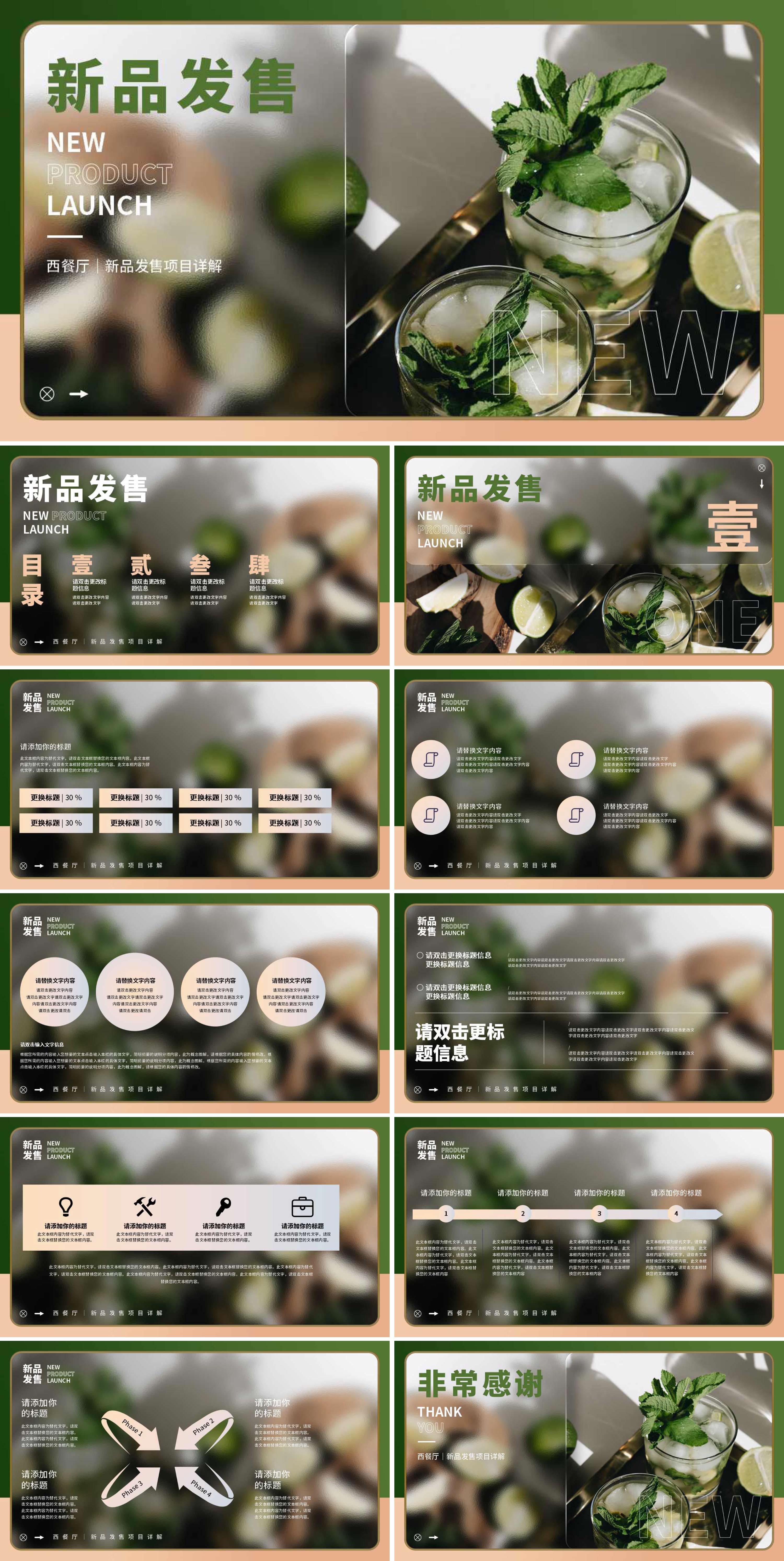 绿色小清新新品发售方案PPT模板