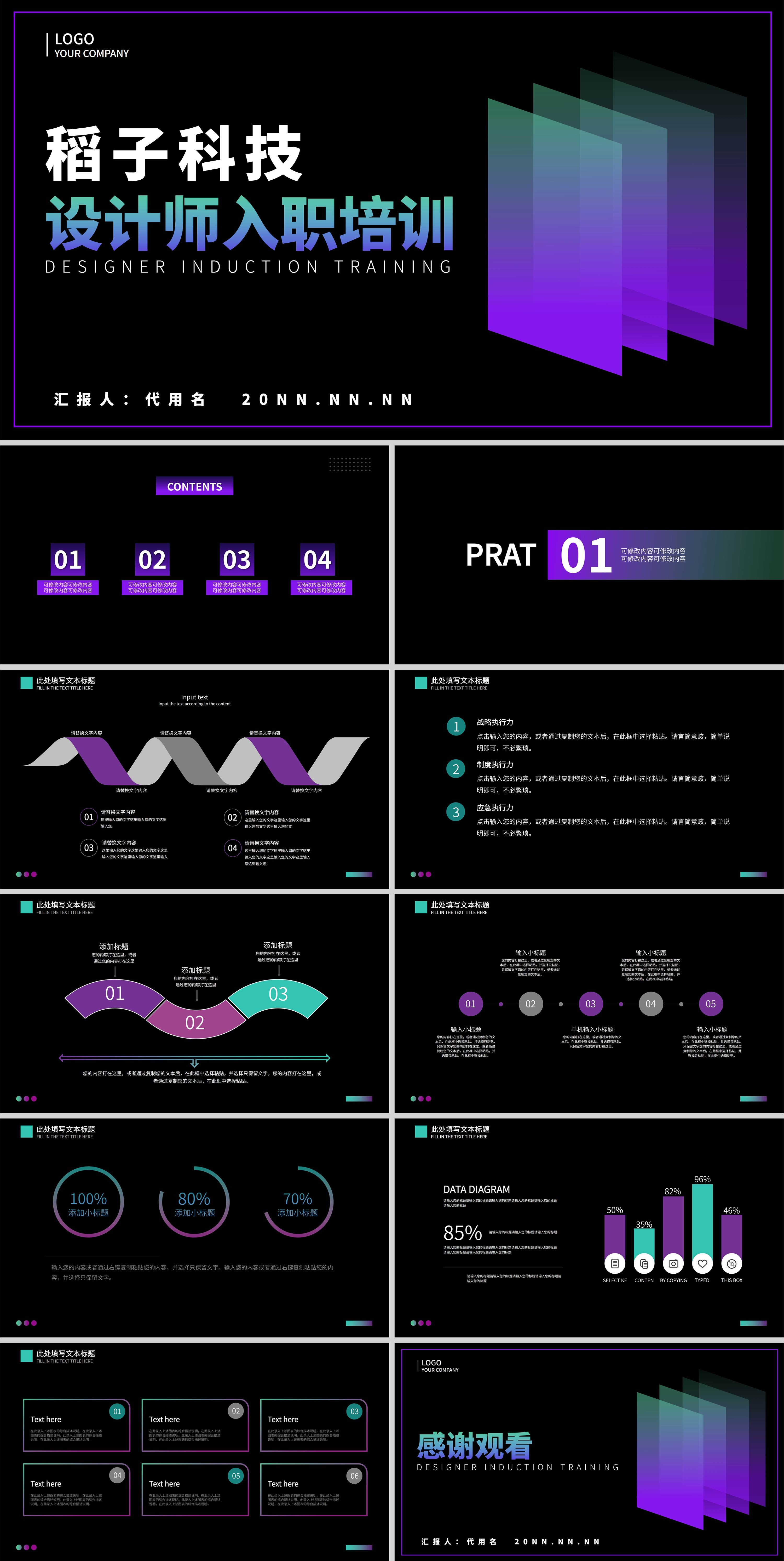 黑色科技风设计师培训PPT模板