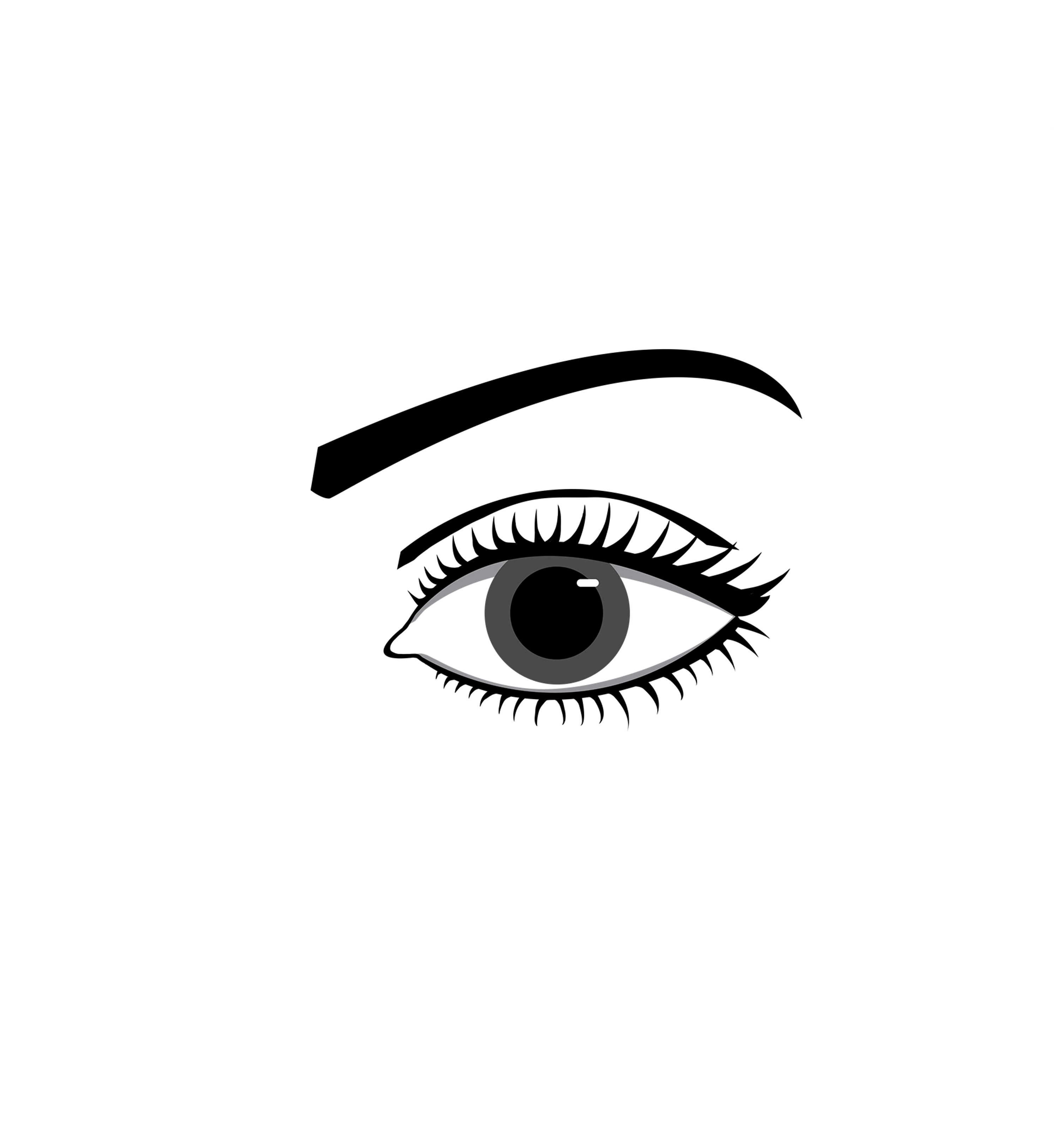 黑色手绘眼睛元素