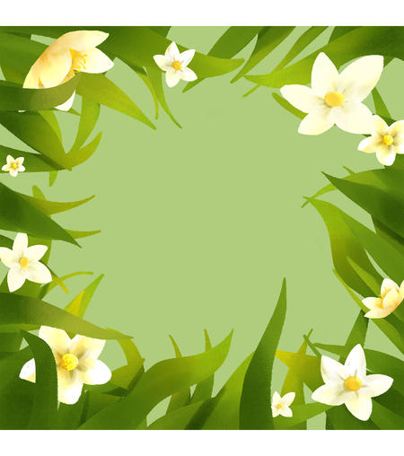 绿色小清新温馨婚礼祝福背景