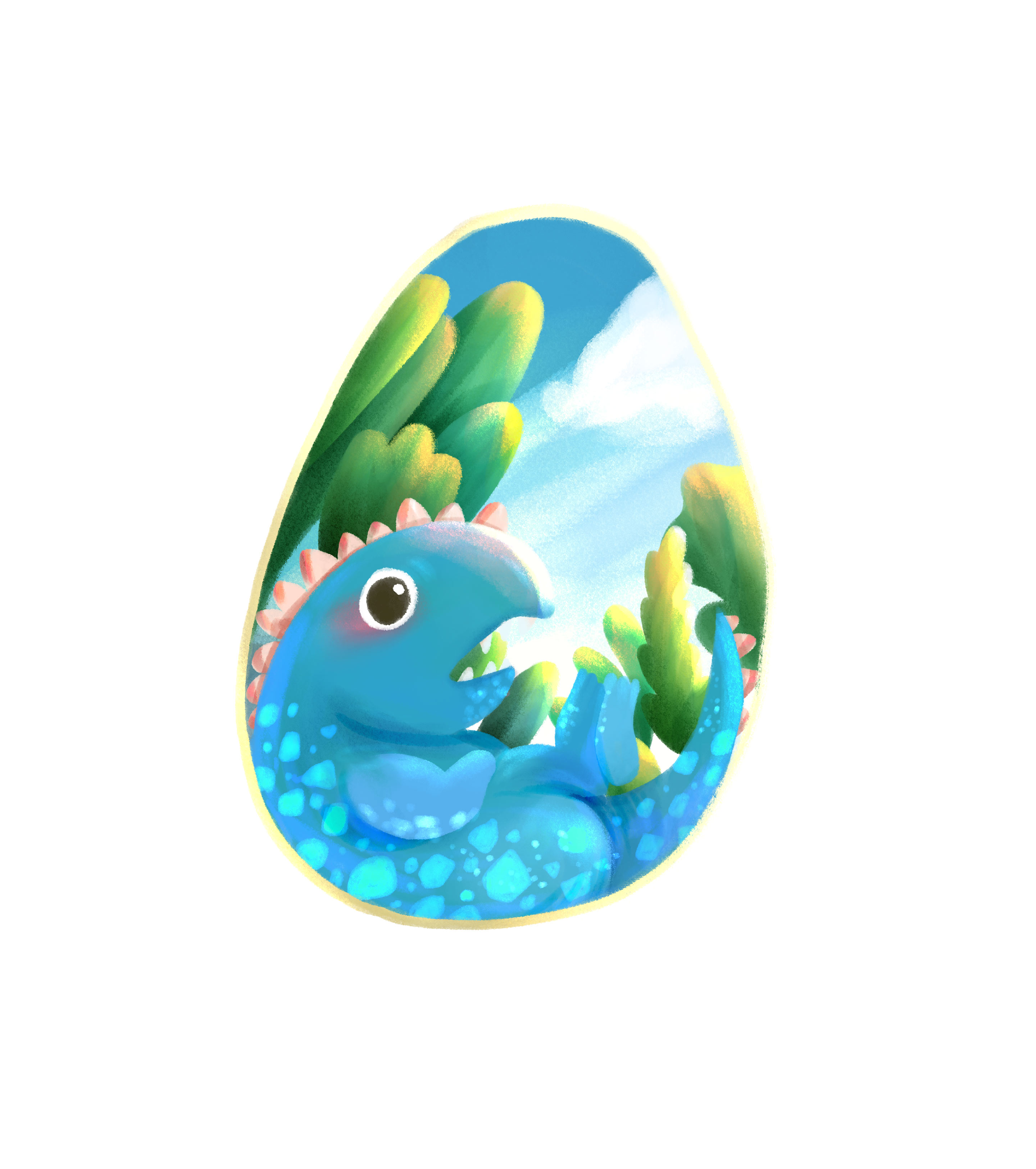 蓝色恐龙教学卡通课件