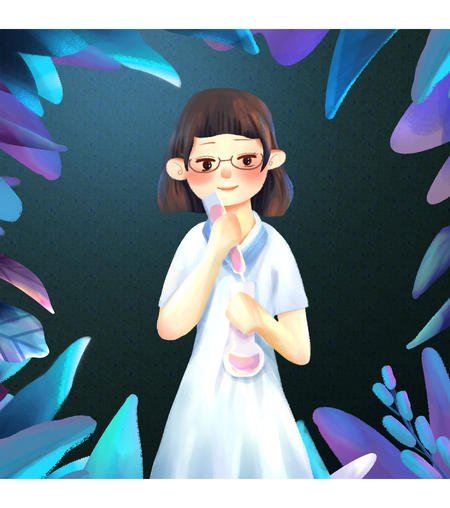 紫色女孩化学研究