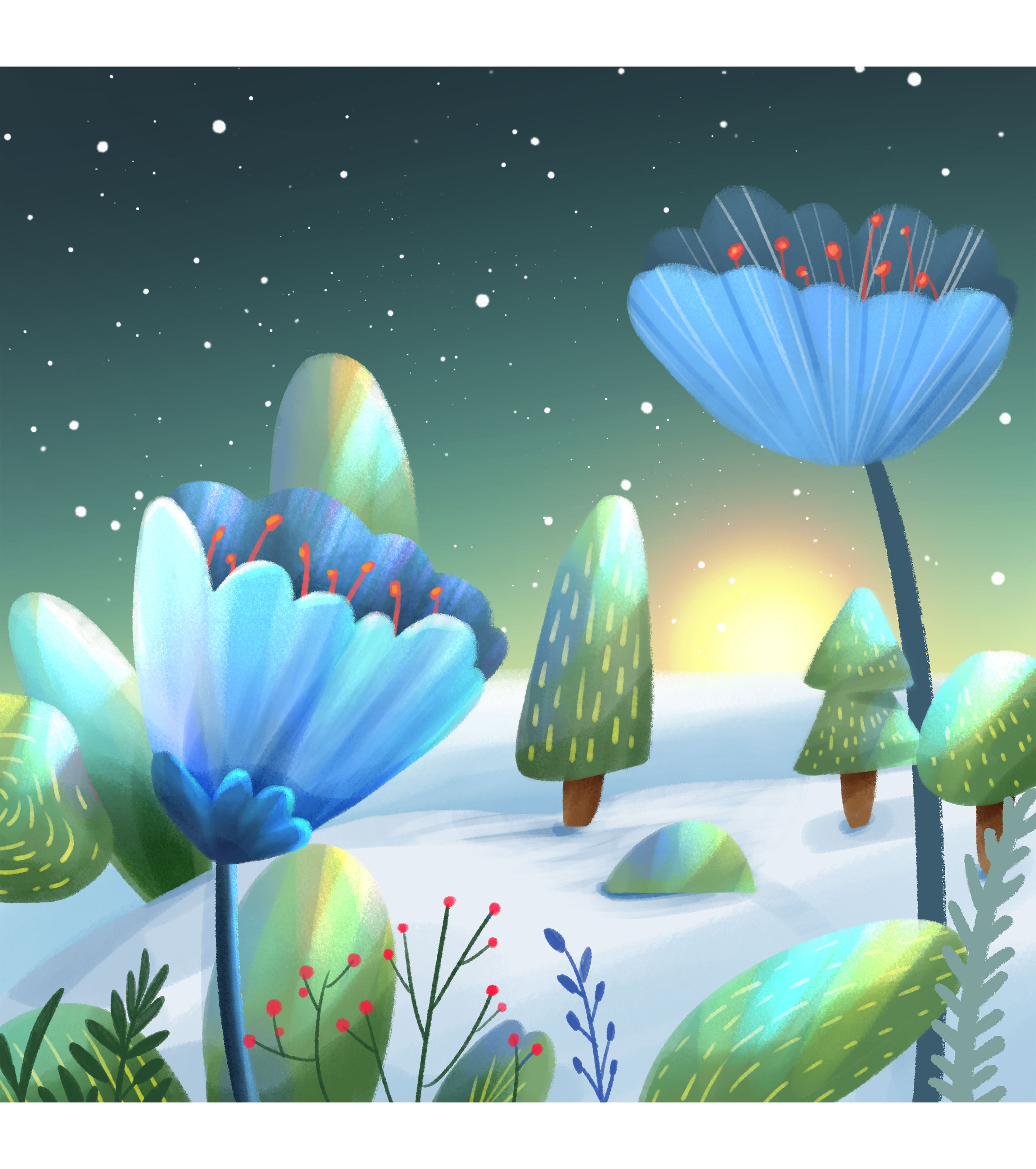 蓝色梦幻童真背景