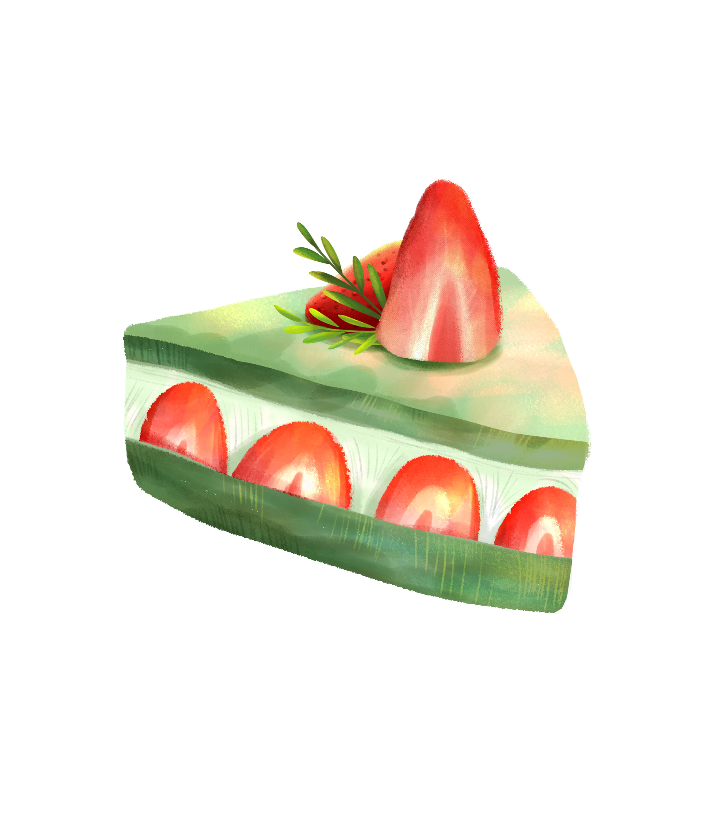 绿色三角生日蛋糕