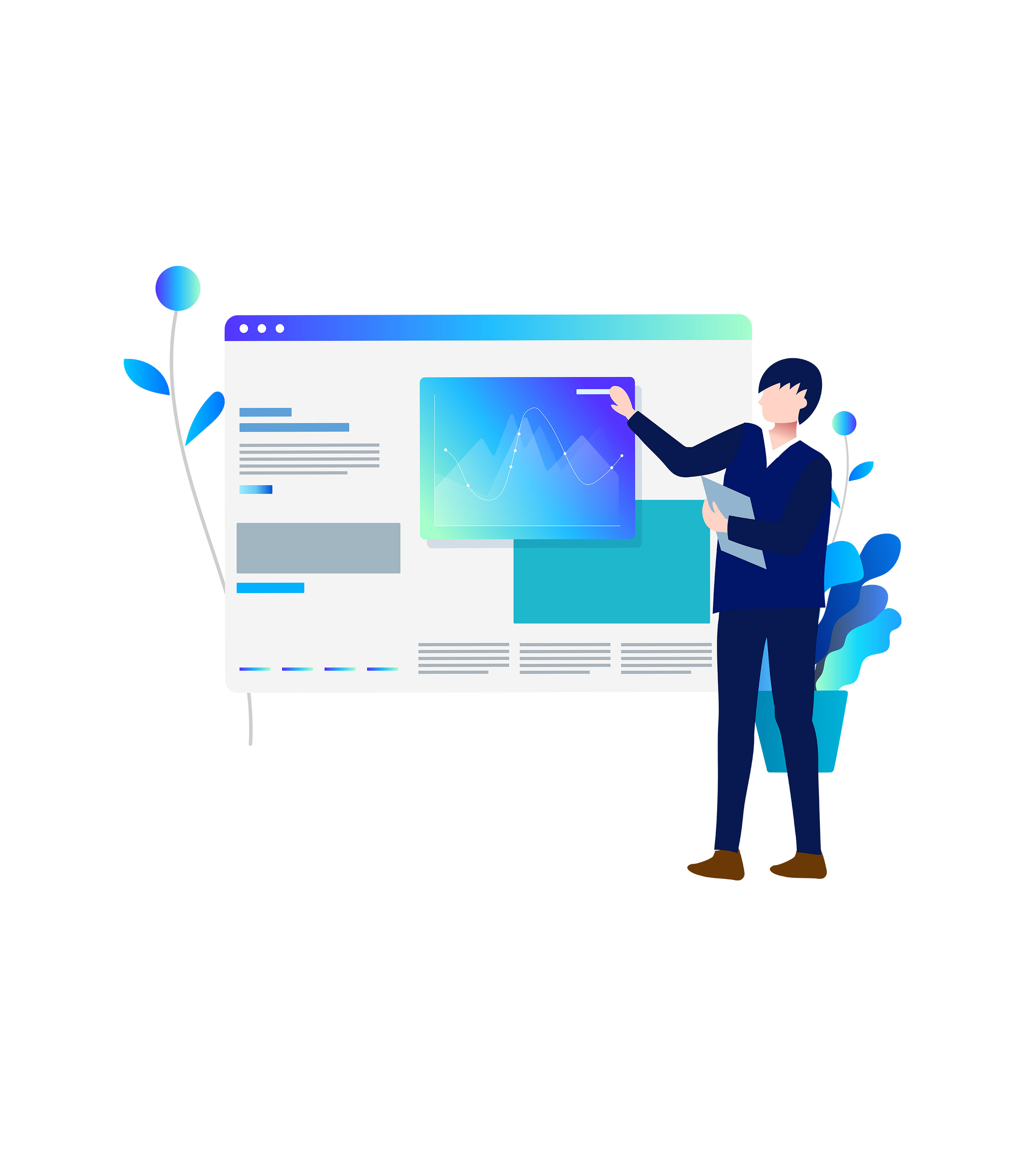 蓝色科技风商业计划会议