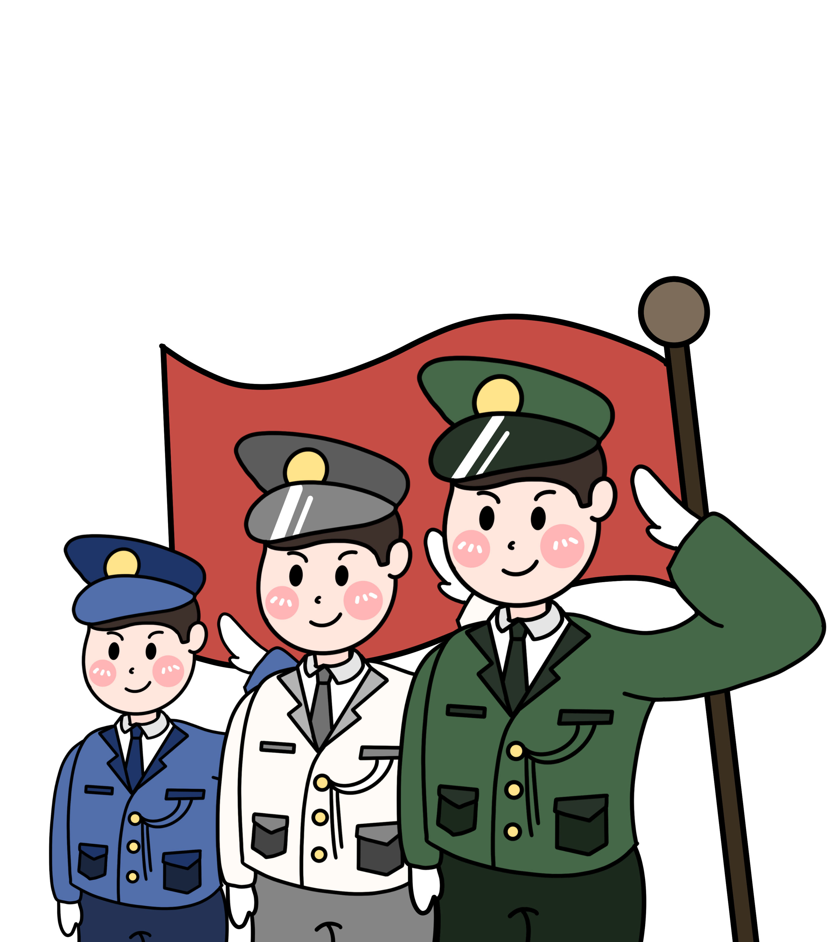 海陆空三军建党升国旗