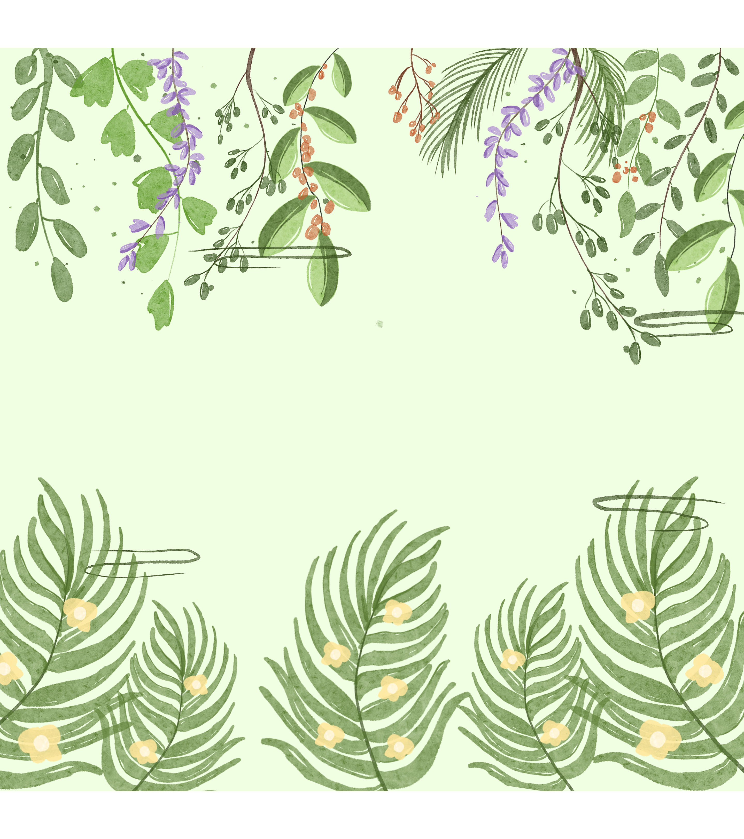 绿色小清新柳树植物背景