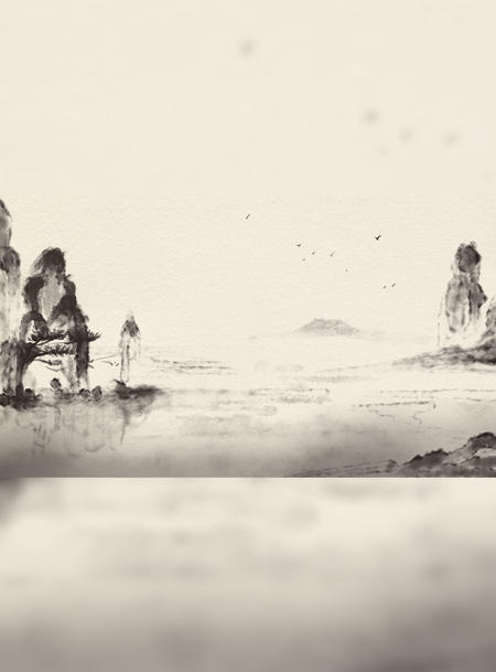 水墨风古风景色插画