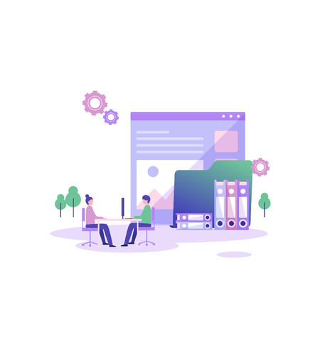 卡通就业指导咨询手绘元素