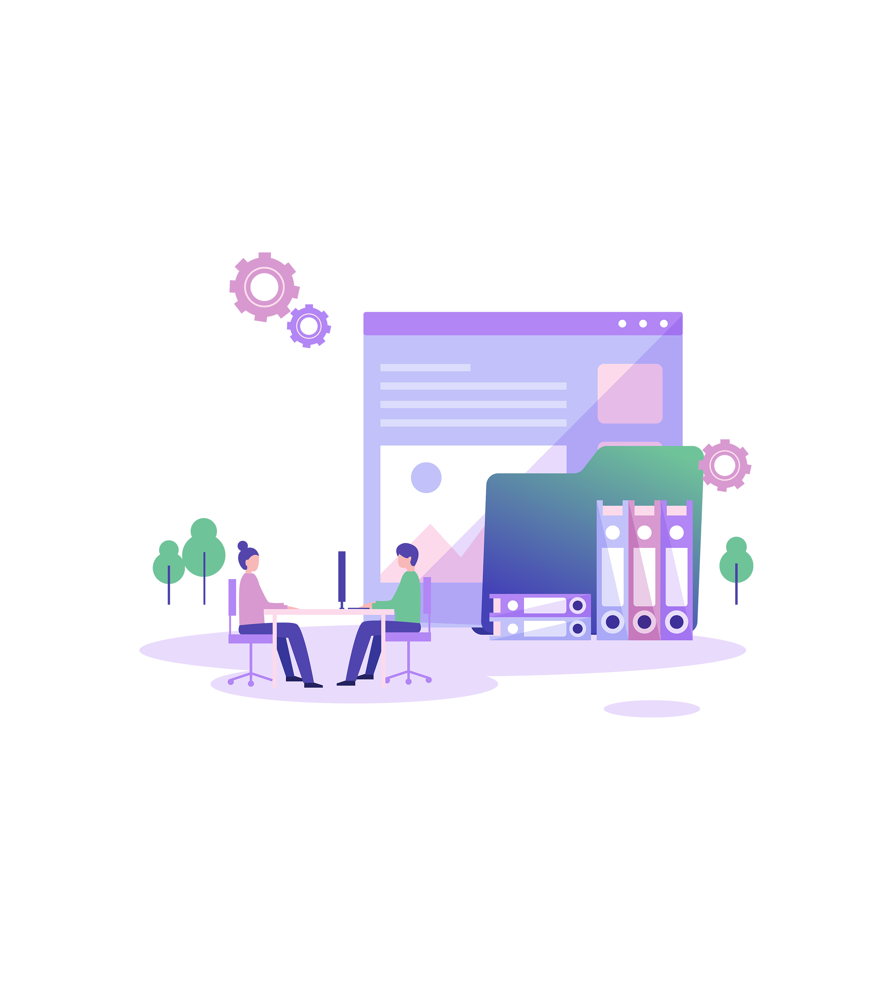 卡通就业指导咨询手绘元素