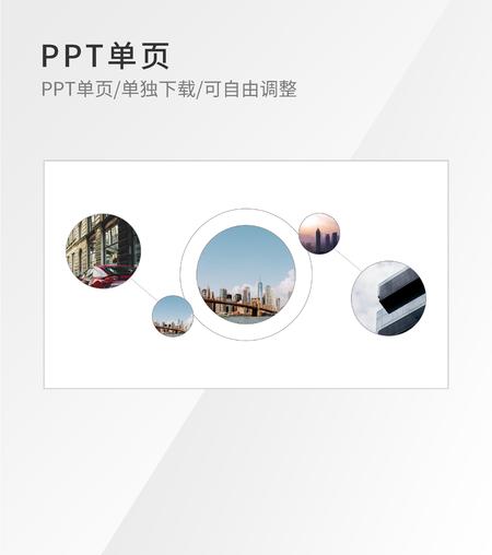 白色圆形风景图片并列图示