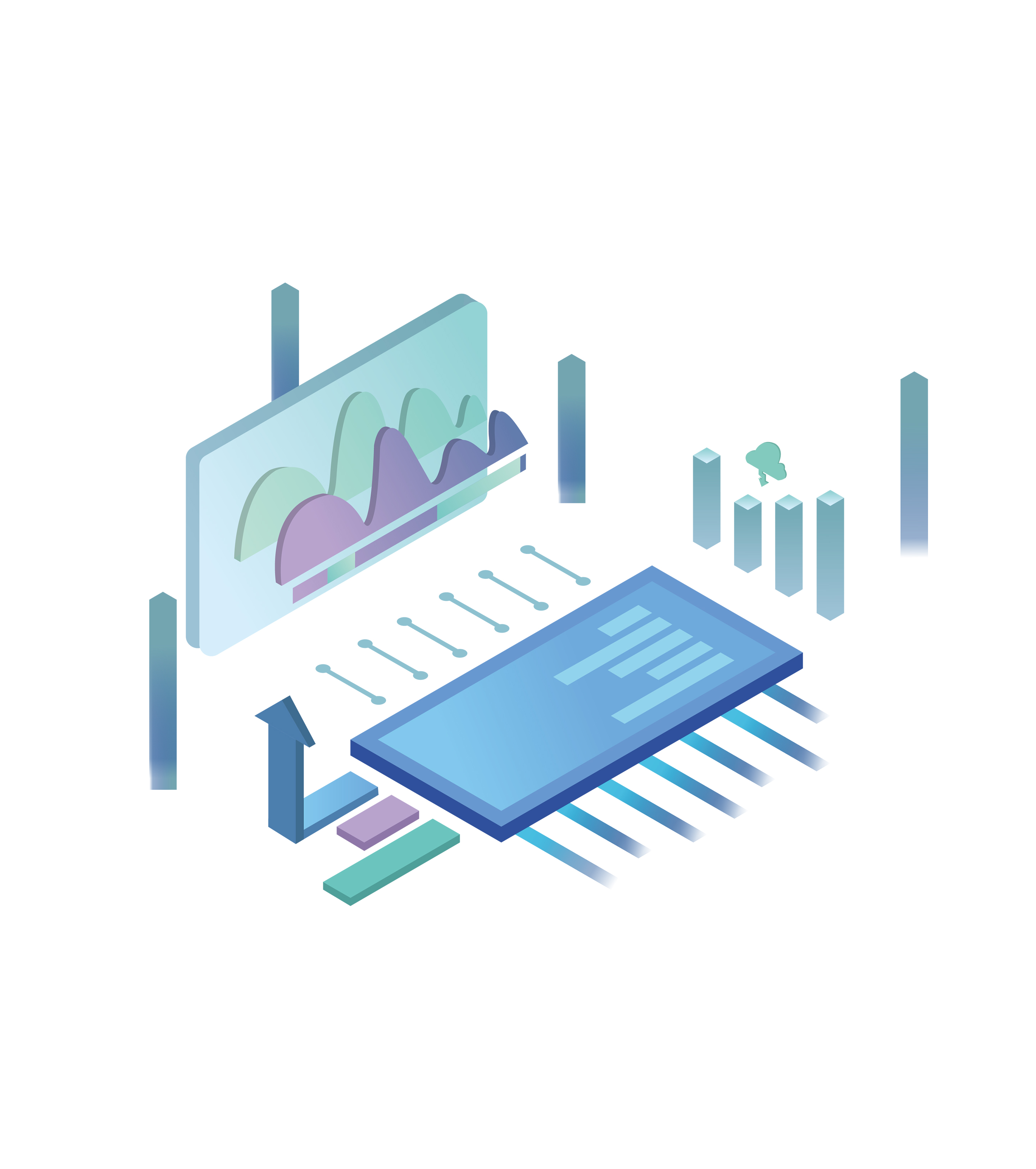 商务科技风数据走势汇报元素