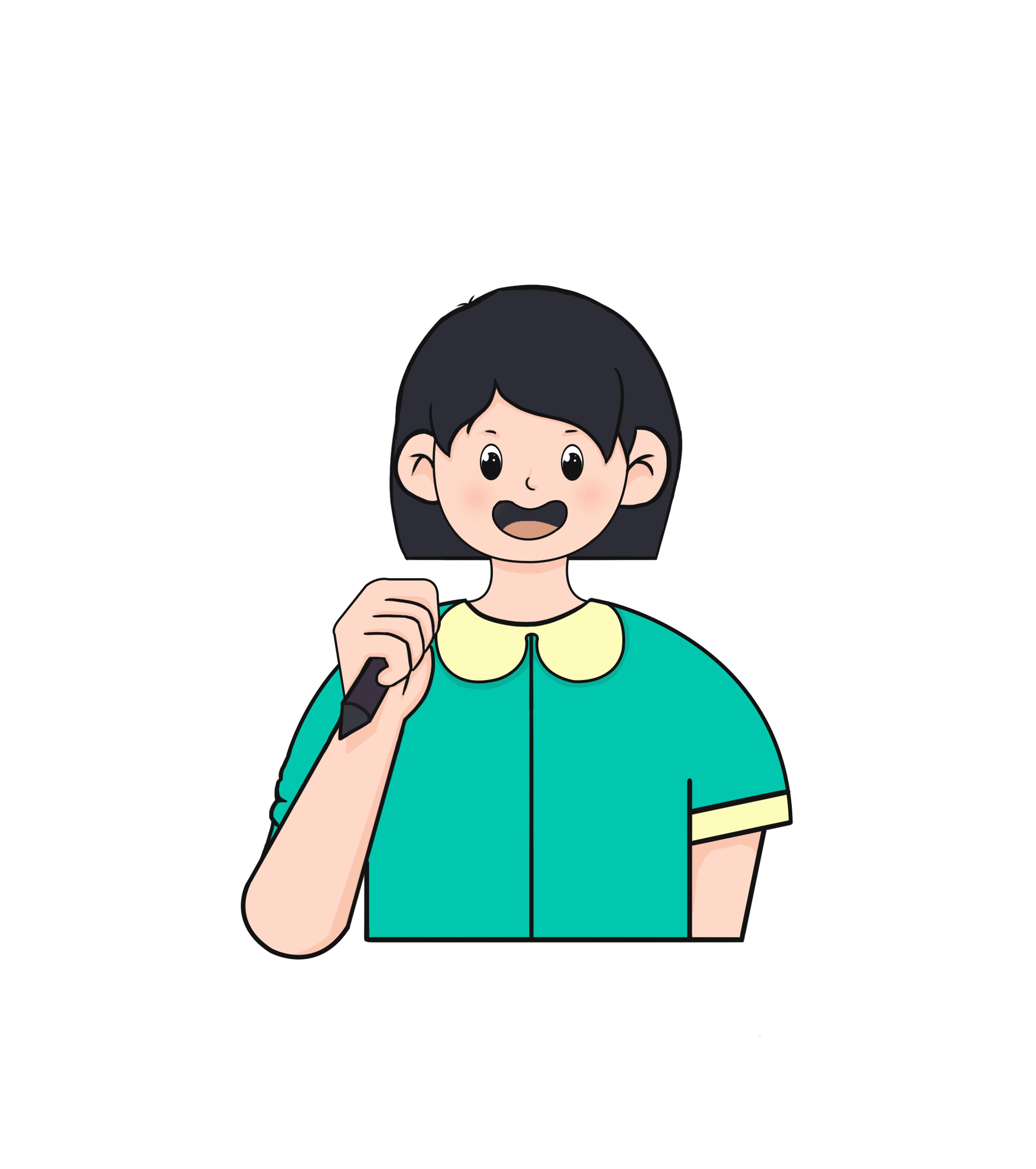 卡通可爱女孩头像元素